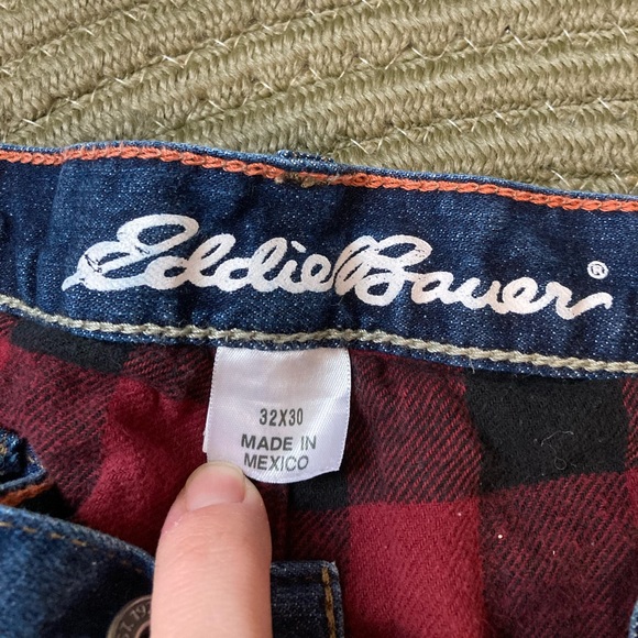Eddie Bauer Flannel Lined Jeans Size 32x30 - Picture 4 of 15